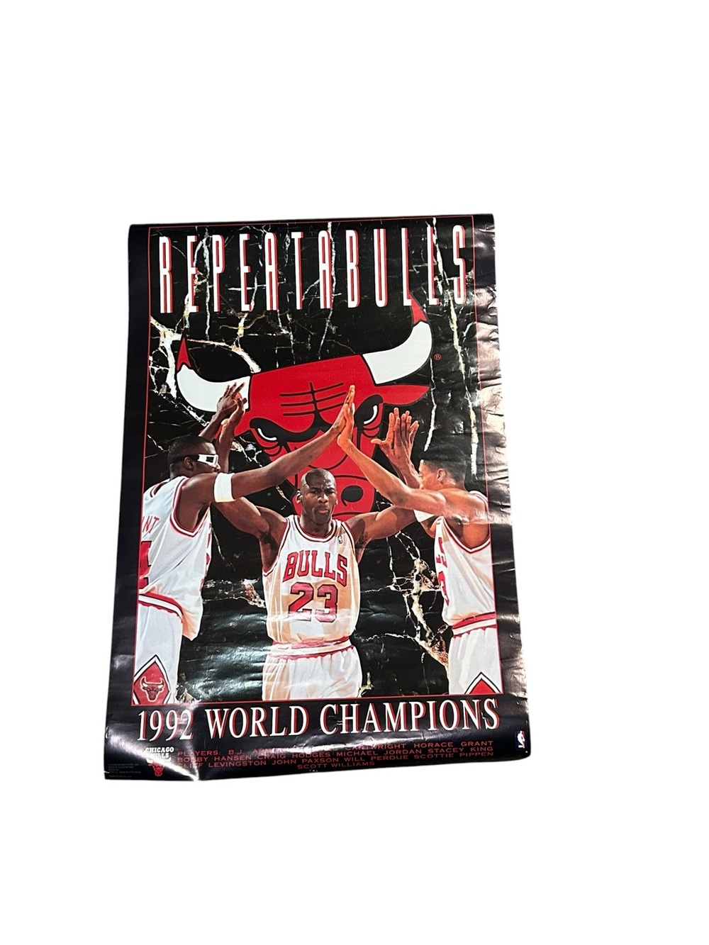 Chicago Bulls 1992 Repeatabulls World Champions Jordan Pippen Grant Poster